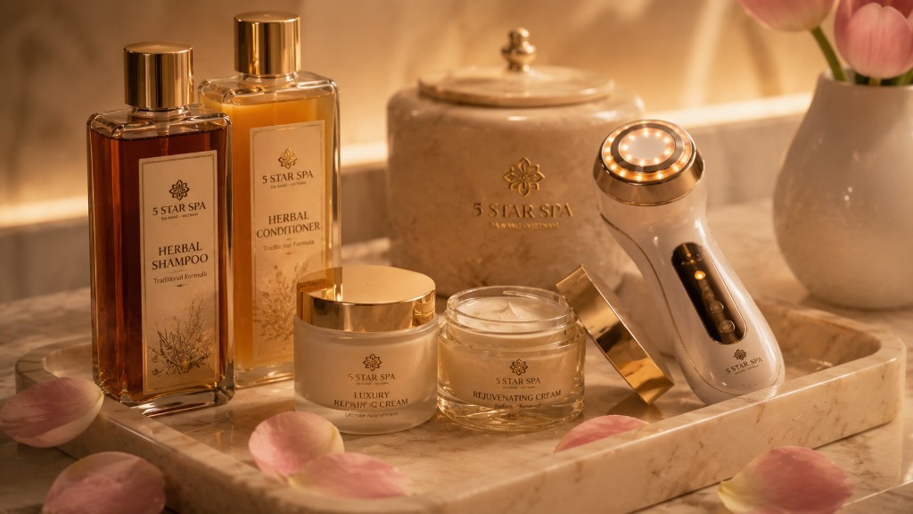 Premium herbal shampoo, creams, and Medicube facial technology